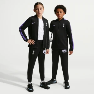 Dzianinowy dres piłkarski dla dużych dzieci Nike Dri-FIT Tottenham Hotspur Strike (wersja trzecia) - Czerń
