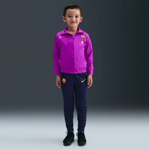 Dzianinowy dres piłkarski dla małych dzieci Nike Dri-FIT FC Barcelona Strike - Fiolet