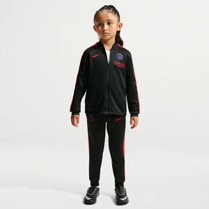 Dzianinowy dres piłkarski dla małych dzieci Nike Dri-FIT Paris Saint-Germain Strike - Czerń