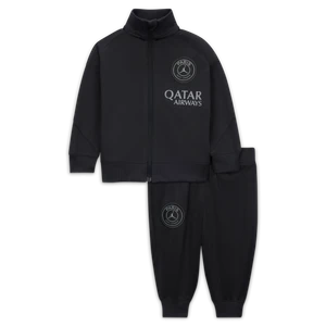 Dzianinowy dres piłkarski dla niemowląt i maluchów Jordan Dri-FIT Paris Saint-Germain Strike (wersja czwarta) - Czerń