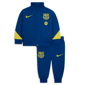 Dzianinowy dres piłkarski dla niemowląt i maluchów Nike Dri-FIT FC Barcelona Strike Fourth - Niebieski