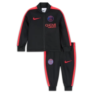 Dzianinowy dres piłkarski dla niemowląt i maluchów Nike Dri-FIT Paris Saint-Germain Strike - Czerń