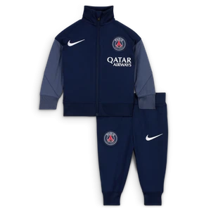Dzianinowy dres piłkarski dla niemowląt i maluchów Nike Dri-FIT Paris Saint-Germain Strike - Niebieski