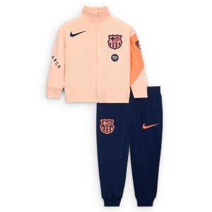 Dzianinowy dres piłkarski dla niemowląt Nike Dri-FIT Total 90 FC Barcelona Strike (wersja trzecia) - Pomarańczowy