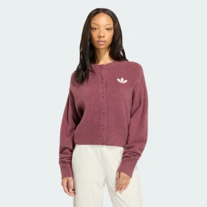 DZIANINOWY KARDIGAN ESSENTIALS Adidas Burgundy