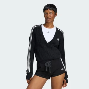DZIANINOWY KARDIGAN KOPERTOWY ADIDAS ORIGINALS BY JENNIE czarny