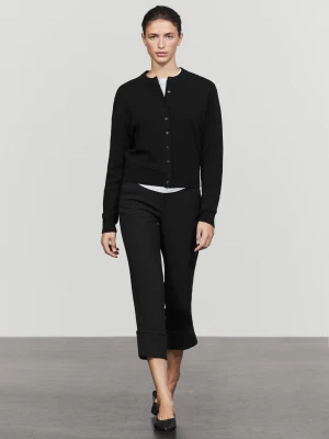 Dzianinowy Kardigan Z Ozdobnymi Guzikami - Czarny - Massimo Dutti - Female