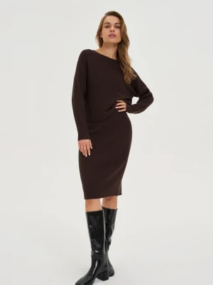 Dzianinowy komplet brązowy Moodo