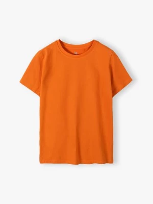 Dzianinowy pomarańczowy t-shirt - unisex Lincoln & Sharks by 5.10.15.