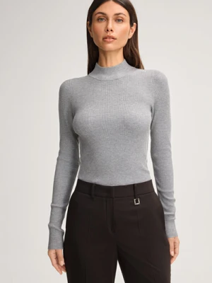 Dzianinowy sweter Koni w kolorze jasnoszarym Joop