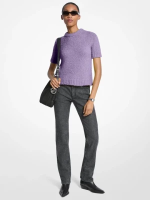 Dzianinowy sweter z krótkim rękawem Michael Kors