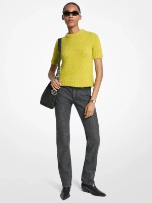 Dzianinowy sweter z krótkim rękawem Michael Kors