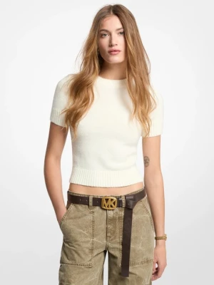 Dzianinowy sweter z krótkim rękawem Michael Kors