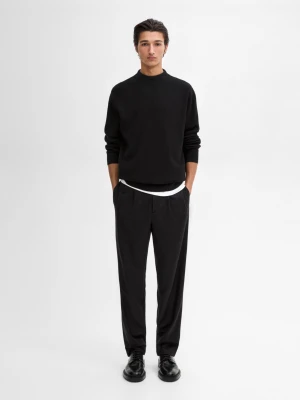 Dzianinowy Sweter Z Półgolfem - Czarny - - Massimo Dutti - Mężczyzna