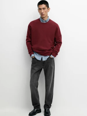 Dzianinowy Sweter Z Prążkowanej Dzianiny Ze 100% Kaszmiru - Ciemnoczer - Massimo Dutti - Male