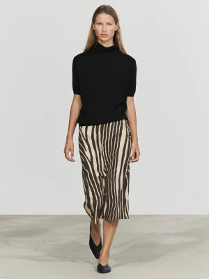 Dzianinowy Sweter Z Wełną I Golfem - Czarny - Massimo Dutti - Female