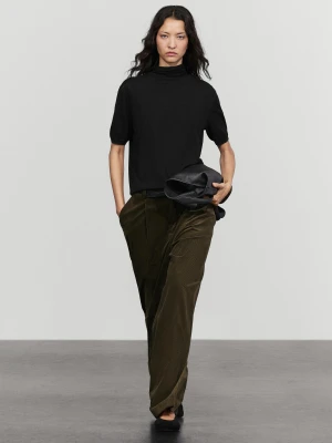 Dzianinowy Sweter Z Wełną I Golfem - Czarny - Massimo Dutti - Female