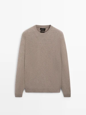 Dzianinowy Sweter Ze 100% Wełny - Norkowy - - Massimo Dutti - Mężczyzna