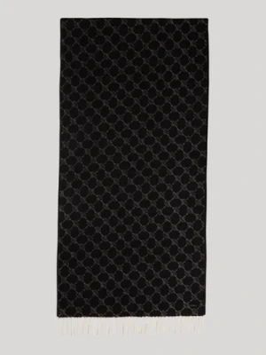 Dzianinowy szal Fabio w czarnym kolorze, ze wzorem Joop