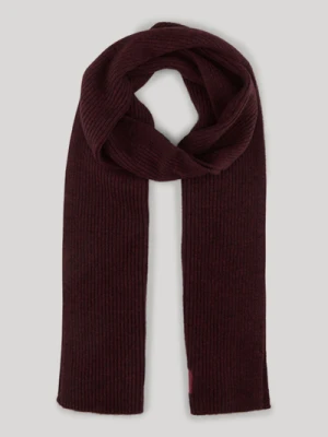 Dzianinowy szal w kolorze bordowym Joop