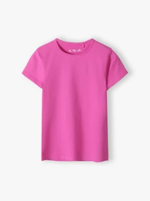Dzianinowy t-shirt dziewczęcy w kolorze magenta 5.10.15.