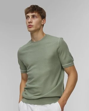 Dzianinowy T-shirt Męski Hugo Boss Jianfranco