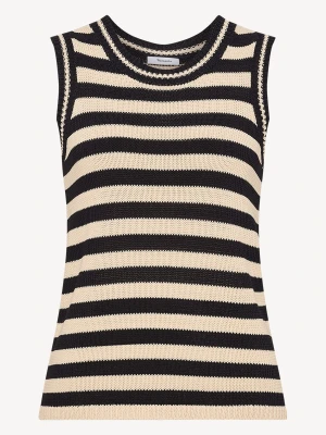 dzianinowy top czarny - TAMARIS