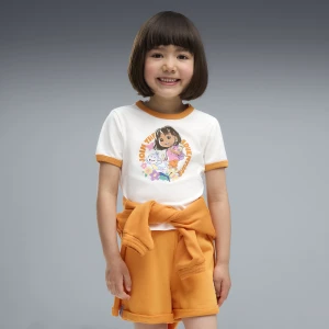 Dziecięca dopasowana koszulka PUMA × DORA THE EXPLORER Ringer, Odzież, Biały