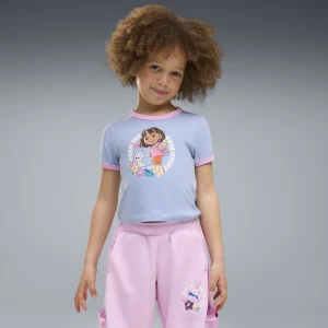 Dziecięca dopasowana koszulka PUMA × DORA THE EXPLORER Ringer, Odzież, Niebieski