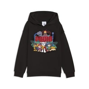 Dziecięca bluza z kapturem i grafiką PUMA × PAW PATROL, Akcesoria, Czarny,