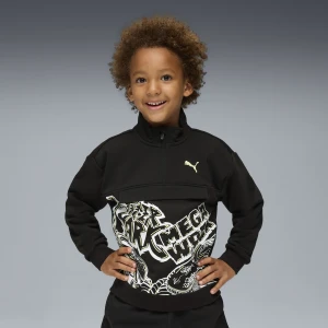 Dziecięca bluza z zamkiem 1/2 PUMA × HOT WHEELS™ MONSTER TRUCKS, Akcesoria, Czarny,