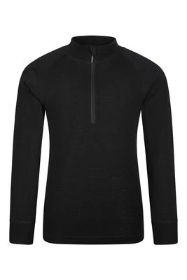 Dziecięca bluzka zasuwana do połowy z wełny merynosów - Black Mountain Warehouse