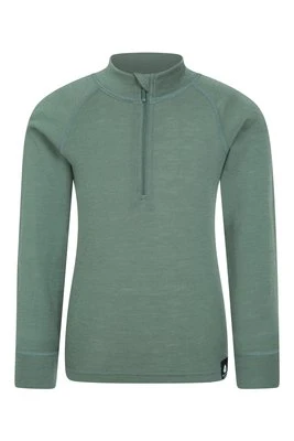 Dziecięca bluzka zasuwana do połowy z wełny merynosów - Green Mountain Warehouse
