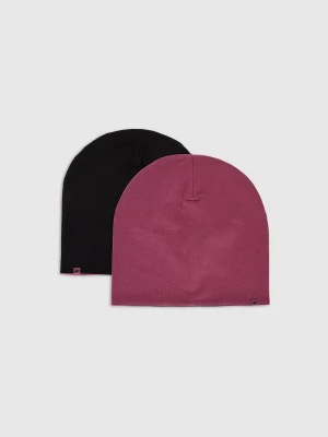 Dziecięca czapka beanie dwustronna 4F 4FJWAW25ACAPU603 - różowa 4F JUNIOR