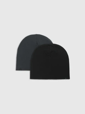 Dziecięca czapka beanie dwustronna 4F 4FJWSS25ACAPU505 - szara
