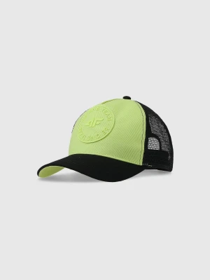 Dziecięca czapka z daszkiem 4F 4FJWSS25ACABU389 - zielona 4F JUNIOR