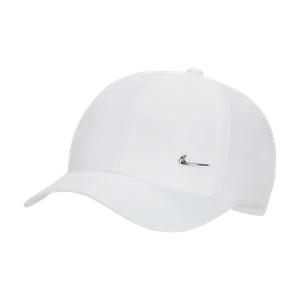 Dziecięca czapka z metalowym logo Swoosh Nike Dri-FIT Club - Biel
