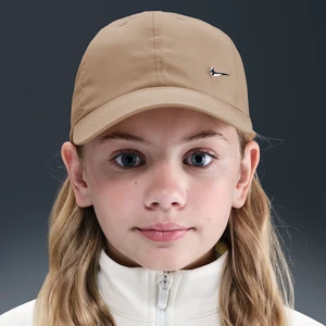 Dziecięca czapka z metalowym logo Swoosh Nike Dri-FIT Club - Brązowy