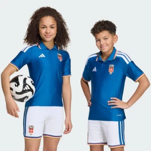 Dziecięca koszulka podstawowa Como 1907 26 / 27 Adidas Dark Marine