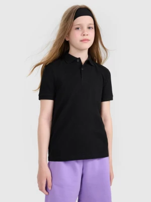 Dziecięca koszulka polo 4F 4FJWMM00TPTSU513 - czarna 4F JUNIOR