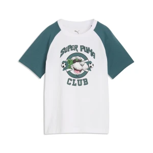 Dziecięca koszulka Super PUMA z grafiką, Akcesoria, Biały,