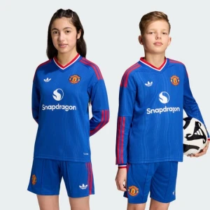 Dziecięca koszulka wyjazdowa Manchester United 26 / 27 z długim rękawem Adidas Royal Blue