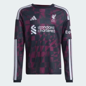 Dziecięca koszulka z trzeciego zestawu Liverpool FC 26 / 27 Longsleeve Adidas czarny