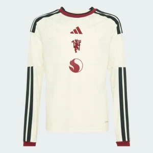 Dziecięca koszulka z trzeciego zestawu Manchester United 26 / 27 Longsleeve Adidas Ivory
