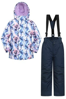 Dziecięca kurtka narciarska i spodnie z nadrukiem – zestaw - Purple Mountain Warehouse