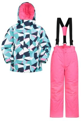 Dziecięca kurtka narciarska i spodnie z nadrukiem – zestaw - Teal Mountain Warehouse