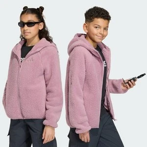 Dziecięca kurtka polarowa z kapturem i suwakiem na całej długości Terrex Xploric Adidas