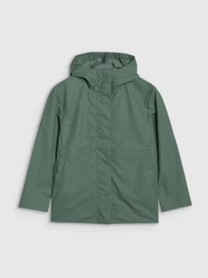 Dziecięca kurtka przejściowa przeciwdeszczowa  4F 4FJWSS25TJACU213 - zielona 4F JUNIOR