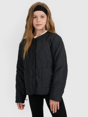 Dziecięca kurtka puchowa pikowana 4F 4FJRAW25TDJAF0767 - czarna 4F JUNIOR