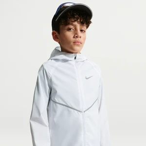 Dziecięca kurtka treningowa Nike Miler z ochroną przed promieniowaniem UV Repel - Biel